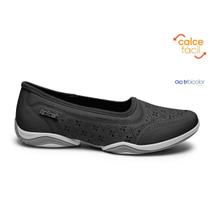 Sapatilha Feminina Preta Kolosh Flexível Slip On Calce Fácil C2743