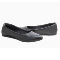 Sapatilha Feminina Preto Bico Fino