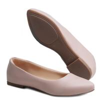 Sapatilha Feminina Rosa Bebe Bico Fino Casual Elegante