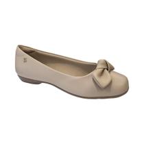 Sapatilha Feminina Softli Lux Laço Bege 10004.10418 Tamanho:38Cor:Bege