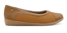 Sapatilha feminina Usaflex ortopédica couro com tecido conforto para joanete Bico Redondo Sapatilha feminina Usaflex ortopédica couro com tecido conforto para joanete Bico Redondo