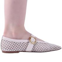 Sapatilha Feminina Zariff com Tira e Fivela 142084 Off White Sapatilha Feminina Zariff com Tira e Fivela 142084 Off White