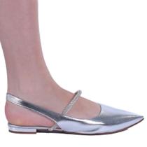 Sapatilha Feminina Zariff Slingback T2019-071 Prata