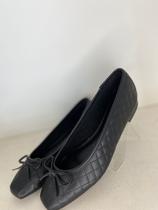 Sapatilha feminino bico quadrado lagle - preto