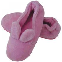 Sapatilha Flexível Infantil Pelúcia Coelho - Rosa - 25/26
