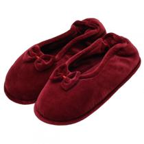 Sapatilha Flexível Plush com Laço PUFF - Bordô - 35/36