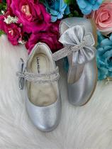 Sapatilha Flor Di Mila Maya Prata - Conforto e Estilo para Crianças