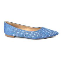 Sapatilha Godiva Hotfix Jeans Bico Fino Feminina Azul Sapatilha Godiva Hotfix Jeans Bico Fino Feminina Azul
