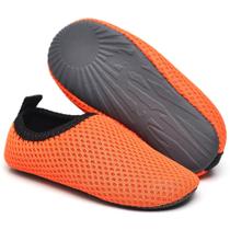 Sapatilha Infantil Aquatica Nylon Praia Piscina Calce Facil Neon Lançamento
