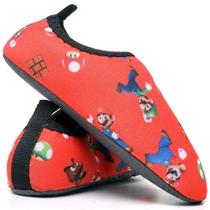 Sapatilha Infantil Aquático Super Mario Tenis hibrida Acquatilha Náutica Aquática Sapatilha Infantil Aquático Super Mario Tenis hibrida Acquatilha Náutica Aquática