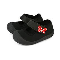 Sapatilha Infantil Bebê Menina Lacinho Antiderrapante Preto Com Laço Vermelho Mz Shoes