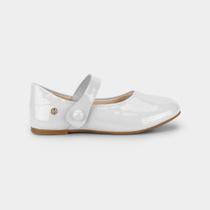 Sapatilha Infantil Bibi Ballerina Basic de Verniz Branca Sapatilha Infantil Bibi Ballerina Basic de Verniz Branca