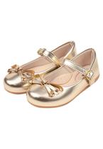 Sapatilha Infantil Dourada laço Menina B2A 1002 Sapatilha Infantil Dourada laço Menina B2A 1002