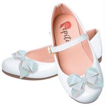 Sapatilha Infantil Feminina Confortável Laço Glitter com Brilho