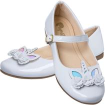 Sapatilha Infantil Feminina Confortável Social Unicórnio