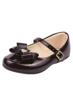 Sapatilha Infantil Feminina Menina Laço Flor Preto