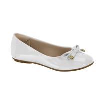 Sapatilha Infantil Feminina Verniz Branco Molekinha 2083.1106