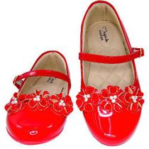 Sapatilha Infantil Menina Batizado Dama de Honra Vermelho - Menina Shoes