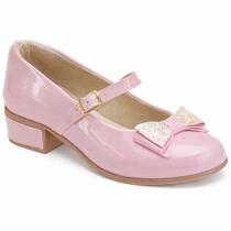 Sapatilha Infantil Menina com Salto Saltinho Baixo 3,5 Cm Elegante Confortável