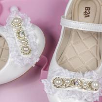 Sapatilha Infantil Menina Dourada com laço 2023