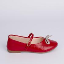 Sapatilha Infantil Menina Kidy Soft Laço Vermelho Delicada Moderna Conforto Macia