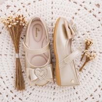 Sapatilha Infantil Menina Pinokio Laço Com Coração De Strass Sapatilha Infantil Menina Pinokio Laço Com Coração De Strass
