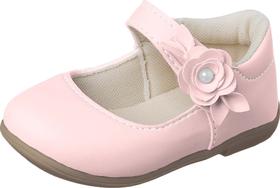 Sapatilha Infantil Menina VIA BABY ROSA BEBÊ Com Delalhe Flor