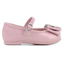 Sapatilha Infantil Meninas Molekinha Verniz Rosa - 2106