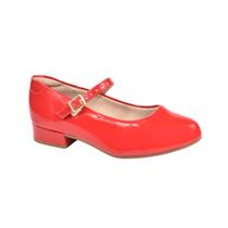 Sapatilha Infantil Molekinha Fivela Social Com Salto Vermelho Sapatilha Infantil Molekinha Fivela Social Com Salto Vermelho