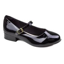 Sapatilha Infantil Molekinha Slingback Salto Baixo Preta