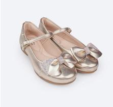 Sapatilha infantil pampili com laço e strass - 100502