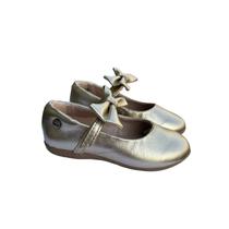 Sapatilha Infantil Tututi Feminino Couro Laco Bia Dourado