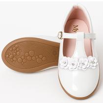 Sapatilha Infanto Juvenil Feminina Confortável Estilo Boneca Laço Flores Strass