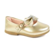 Sapatilha Kidy Infantil Fivela Com Laço Dourado Sapatilha Kidy Infantil Fivela Com Laço Dourado