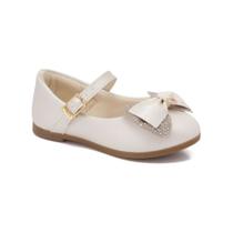 Sapatilha Klin Princesa Laço Off White Perolizado 152.182
