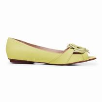 Sapatilha LeRUCHEL Bico PeepToe Flor Feminino