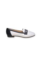 Sapatilha Ligthgel Bico Quadrado Branco Preto Napa Feminino Sapatilha Ligthgel Bico Quadrado Branco Preto Napa Feminino