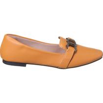 Sapatilha Loafer Bico Quadrado Confortável (145-0014)