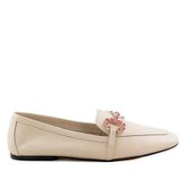 Sapatilha Loafer Feminino Dumond 4119022 Off White