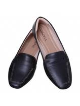 Sapatilha Loafer Mocassim Bico Quadrado Varias Cores Confortável Moda Bradha