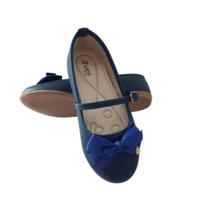 Sapatilha Marinho Infantil Menina Feminina Criança Sapato Social