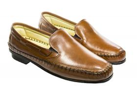 Sapatilha Masculina em Couro - Cód 5001 Havana Tam 40