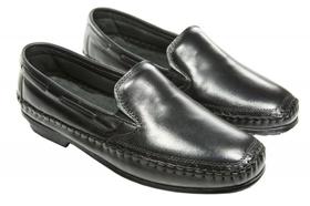 Sapatilha Masculina em Couro - Cód 5001 Preto Tam 44