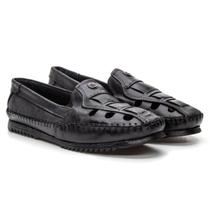 Sapatilha Masculina Mocassim Casual Couro Conforto Respirável Preto 107 Sapatilha Masculina Mocassim Casual Couro Conforto Respirável Preto 107