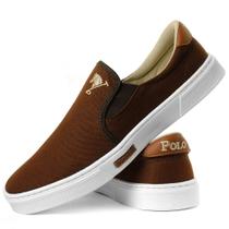 Sapatilha Masculina Polo Joy Slip - Café