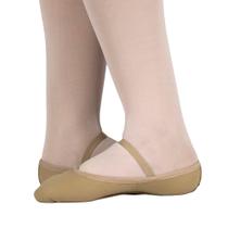 Sapatilha meia ponta ballet em material sintético sola inteira cor Bege Sapatilha meia ponta ballet em material sintético sola inteira cor Bege