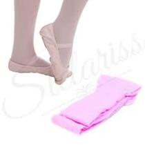 Sapatilha meia ponta sintética e meia calça Ballet - kit rosa