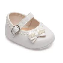 Sapatilha Menina Recém-Nascido Pimpolho Laço Branco 110011C