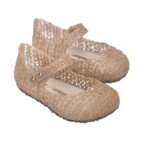 Sapatilha Mini Melissa Campana Papel bb Bege Glitter