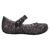 Sapatilha Mini Melissa Campana Papel Bebê Preto Glitter Sapatilha Mini Melissa Campana Papel Bebê Preto Glitter